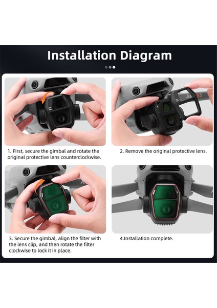 Djı Air 3s Lens Filtreleri Için Brdrc Uv Korumalı Lens Polarize Lens Filtresi Djı Air 3s Drone Kameraları Aksesuarları (Yurt Dışından) modelleri