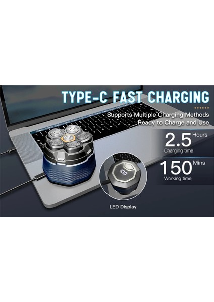 Titanyum Elektrikli Tıraş Makinesi - Erkekler Için Şarj Edilebilir Baş ve Yüz Tıraş Makinesi, Kablosuz Tıraş Makinesi, Hipoalerjenik Islak ve Kuru Tıraş Makinesi (Yurt Dışından) fiyatları