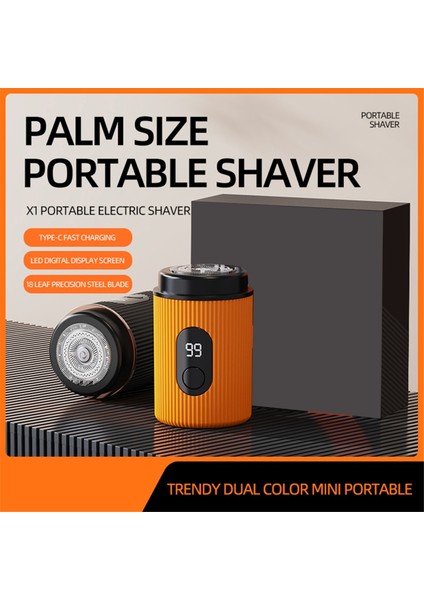 Elektrikli Tıraş Makinesi Taşınabilir USB Şarjlı Akıllı Dijital Ekran Erkek Tıraş Makinesi Kolay Seyahat Yüz Tıraş Makinesi Erkek Hediye Turuncu (Yurt Dışından) fiyatları