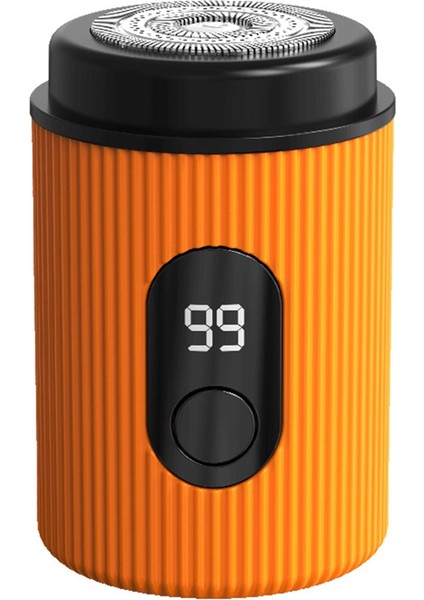 Elektrikli Tıraş Makinesi Taşınabilir USB Şarjlı Akıllı Dijital Ekran Erkek Tıraş Makinesi Kolay Seyahat Yüz Tıraş Makinesi Erkek Hediye Turuncu (Yurt Dışından) indirimleri