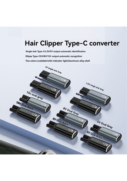 5 Paket 4.3V/8V/15V Tip-C Şarj Adaptörü Usb-C Şarj Dönüştürücüsü Philips Norelco Oneblade Serisi Elektrikli Tıraş Makinesi B (Yurt Dışından) indirimleri
