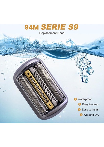 94M Elektrikli Tıraş Makinesi Yedek Başlığı Braun Series 9 Tıraş Makineleri Folyo Bıçakları 9290CC, 9291CC, 9370CC, 9293S, 9385CC, 9390CC (Yurt Dışından) indirimleri