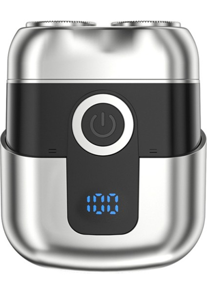 Erkek Elektrikli Tıraş Makinesi Jilet Manyetik Başlık Mini Taşınabilir Çift Başlıklı Jilet Çift Başlıklı Dijital Ekranlı Jilet A (Yurt Dışından)