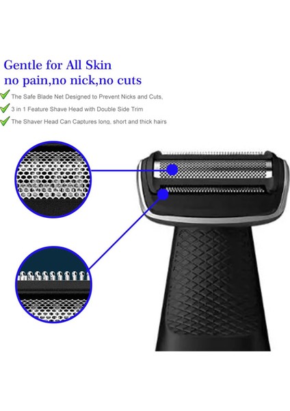 Philips BG2000/40, BG5025, BG7030, BG7040, BG2030, BG2040 Için 3 Paket BG2000 Yedek Başlıkları - Islak Kuru Kullanım Folyo Başlıkları (Yurt Dışından) indirimleri