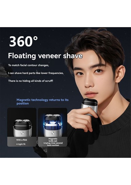 Mini Elektrikli Tıraş Makinesi Taşınabilir Döner Tıraş Makinesi Cep Boy Sakal Tıraş Makinesi Manyetik Tıraş Başlığı ile Erkekler Için Violet (Yurt Dışından) modelleri