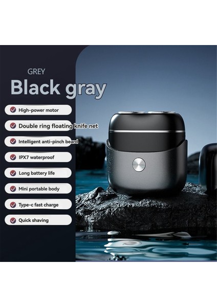 Mini Elektrikli Tıraş Makinesi Taşınabilir Döner Tıraş Makinesi Cep Boy Sakal Tıraş Makinesi Manyetik Tıraş Başlığı ile Erkekler Için Koyu Gri (Yurt Dışından) fiyatları
