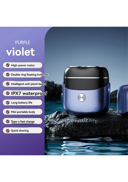 Mini Elektrikli Tıraş Makinesi Taşınabilir Döner Tıraş Makinesi Cep Boy Sakal Tıraş Makinesi Manyetik Tıraş Başlığı ile Erkekler Için Violet (Yurt Dışından) indirimleri