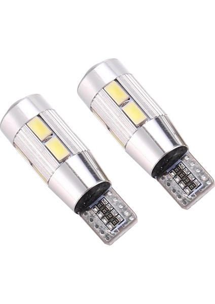 2 Adet W5W T10 12V 6000K 5630 10 Smd Araba LED Ampul Canbus Plaka Takoz Yan Dönüş Sinyal Lambası Süper Parlak Beyaz (Yurt Dışından) fiyatları
