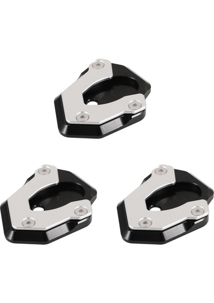 Z400 Z650 Z900 250/300 650 Için 3x Motosiklet Ayak Ayağı Ayak Yan Standı Uzatma Pedi Destek Plakası (Siyah) (Yurt Dışından)