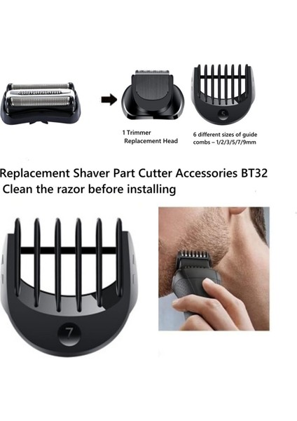 Yedek Tıraş Makinesi Parçası Kesici Aksesuarları BT32 Braun 300S 301S 310S 320S 330S 340S 360S 380S 3000S 3010S 3020S (Yurt Dışından) indirimleri