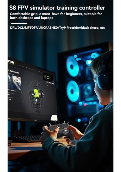 Startrc S8 Fpv Drone Eğitim Simülatörü Uzaktan Kumanda Kolu 8ch Djı Drl Kaldırma Drone Eğitimi Için (Yurt Dışından) fiyatları