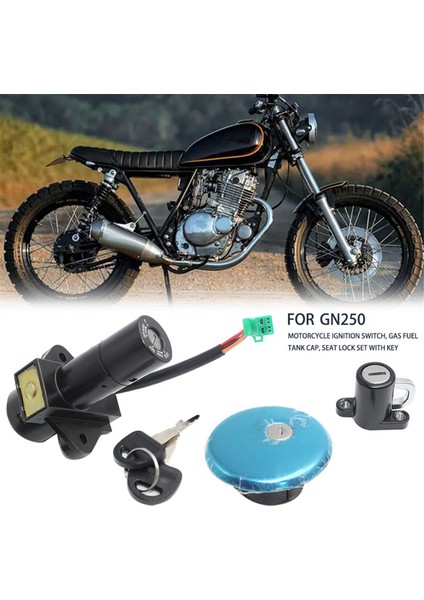 GN250 Aksesuarları Için Kontak Anahtarı Kilidi Yuvası Gaz Depo Kapağı Anahtar Seti (Yurt Dışından) modelleri