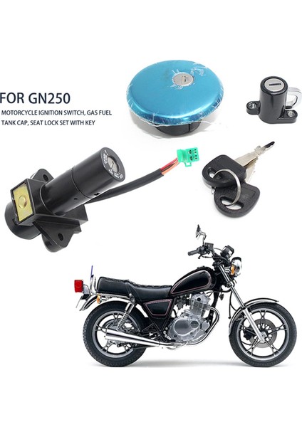 GN250 Aksesuarları Için Kontak Anahtarı Kilidi Yuvası Gaz Depo Kapağı Anahtar Seti (Yurt Dışından) fırsatları