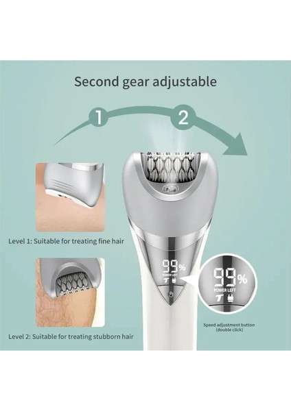 Kadınlar Için Elektrikli Düzeltici 6'sı 1 Arada Ağrısız Islak ve Kuru Kadın Tıraş Makinesi Kol, Koltuk Altı, Bikini, Bacaklar, Değiştirilebilir Başlıklar (Yurt Dışından) fırsatları