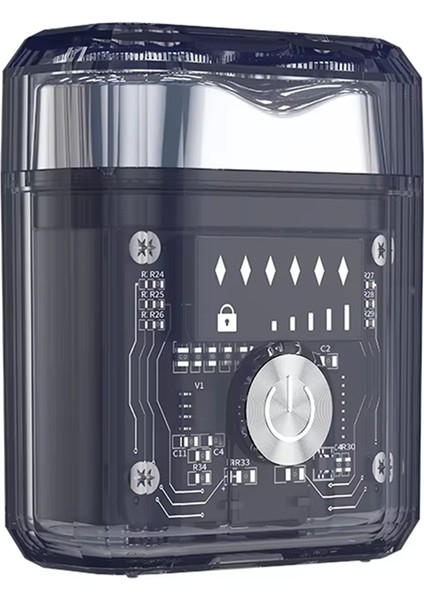 Yeni Elektrikli Tıraş Makinesi Mini Şeffaf Iki Yönlü Tıraş Makinesi Taşınabilir Yıkanabilir Uzun Dayanıklılık LED Ekran Ev Seyahat A (Yurt Dışından)