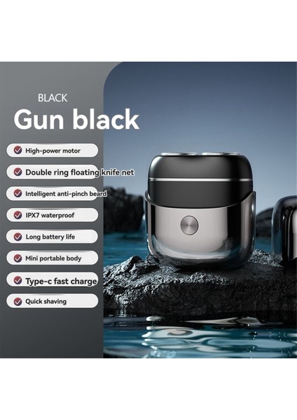 Mini Elektrikli Tıraş Makinesi Taşınabilir Döner Tıraş Makinesi Cep Boy Sakal Tıraş Makinesi Manyetik Tıraş Başlığı ile Erkekler Için Siyah (Yurt Dışından) indirimleri