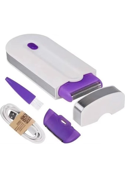 Kadın Tıraş Makinesi Tüy Alma Aleti Otomatik Yüz Bacak Bikini Dudak Epilatörü Epilatör USB Şarj Edilebilir Tıraş Makinesi (Yurt Dışından)