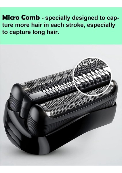 Braun Elektrikli Tıraş Makinesi Için 21B Serisi 3 Yedek Başlık, S3 Islak ve Kuru Başlık Folyo ve Kesici 300S, 310S, 3010BT (Yurt Dışından) fırsatları