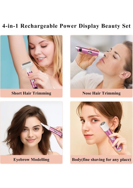 Islak ve Kuru Kablosuz Elektrikli Tıraş Makinesi LED Ekranlı Yüz Tüy Alma Makinesi Pürüzsüz ve Nazik Bikini Düzeltici Yüz ve Vücut Için (Yurt Dışından) modelleri