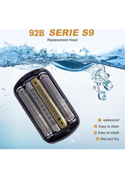 92B Elektrikli Tıraş Makinesi Yedek Başlığı Braun Series 9 Tıraş Makineleri Folyo Bıçakları 9030S,9040S,9050CC,9295CC,9290CC (Yurt Dışından) indirimleri