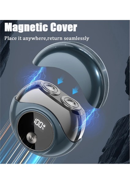 Mini Elektrikli Tıraş Makinesi Yüksek Hızlı Motor Su Geçirmez USB Şarj Edilebilir Tıraş Makinesi Seyahat Taşınabilir Döner Tıraş Makinesi Mavi (Yurt Dışından) fiyatları