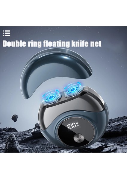 Mini Elektrikli Tıraş Makinesi Yüksek Hızlı Motor Su Geçirmez USB Şarj Edilebilir Tıraş Makinesi Seyahat Taşınabilir Döner Tıraş Makinesi Mavi (Yurt Dışından) modelleri