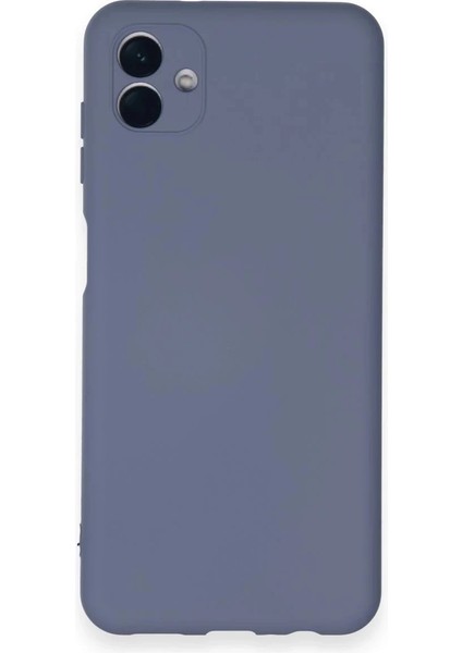 Samsung Galaxy A04 Kılıf Nano Içi Kadife Silikon - GRI-(5796)