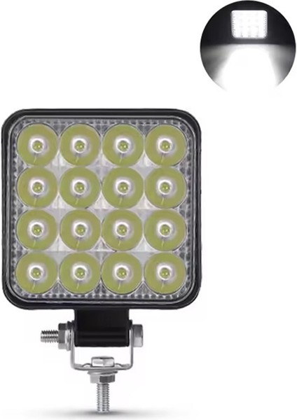 12V 24V LED Işık Çubuğu 48W Kamyon, Arazi Aracı, Suv, Atv LED Farlar Için Kare Spot Işığı (Yurt Dışından) modelleri