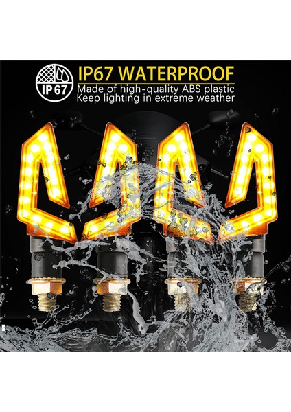 Motosiklet Scooter Quad Cruiser Için 4 Adet Dönüş Sinyal Lambası 15 LED Sinyal Lambası Amber Lambası (Yurt Dışından) modelleri
