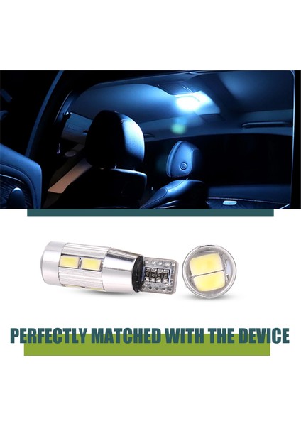 2 Adet W5W T10 12V 6000K 5630 10 Smd Araba LED Ampul Canbus Plaka Takoz Yan Dönüş Sinyal Lambası Süper Parlak Beyaz (Yurt Dışından) indirimleri
