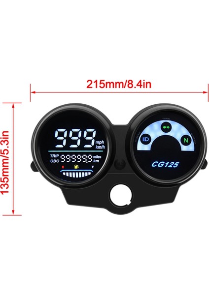 CG125 Için 1 Adet LED Dijital Gösterge Paneli Parçaları Takometre Hız Göstergesi (Yurt Dışından)