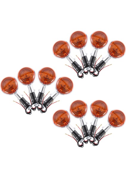 XV535 XV920 Virago XVS650 V-Star XVS400 XVS1100 Için 3x Dönüş Sinyali Sinyal Lambası - Gümüş+Sarı (Yurt Dışından)