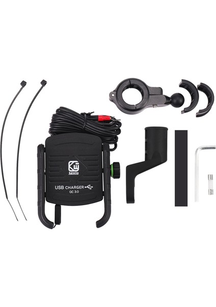 2x Kewiq Qc3.0 USB Hızlı Şarjlı Alüminyum Alaşımlı Telefon Tutucu Şarj Cihazı ile 360 Derece Dönebilen Montaj (Yurt Dışından) fiyatları