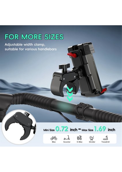 4,7 Inç Ila 6,8 Inç Akıllı Telefonlar Için Telefon Tutucu, Gidon Cep Kelepçesi, Scooter Klipsi (Yurt Dışından) fırsatları