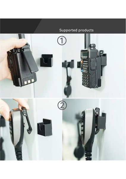 Evrensel Araç Radyo Tutucu Duvara Monte Mikrofon Askısı Elde Taşınabilir Yapışkanlı Arka (Yurt Dışından) modelleri