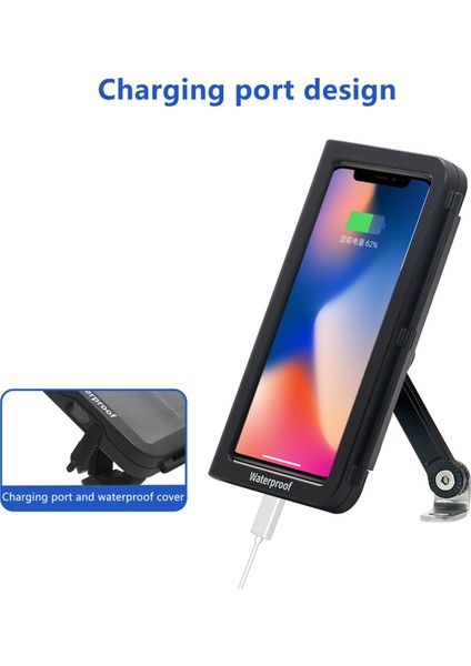 Telefon Tutucu Bisiklet Su Geçirmez Kılıf Dikiz Aynası Montaj Tabanı Dokunmatik Ekranlı Scooter (Yurt Dışından) fiyatları