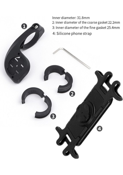 Silikon Bisiklet Telefon Tutucu, Montaj, Telefonlar ve Aksiyon Kameraları Için Darbeye Dayanıklı Braket, Temel Bisiklet Aksesuarı (Yurt Dışından) fiyatları