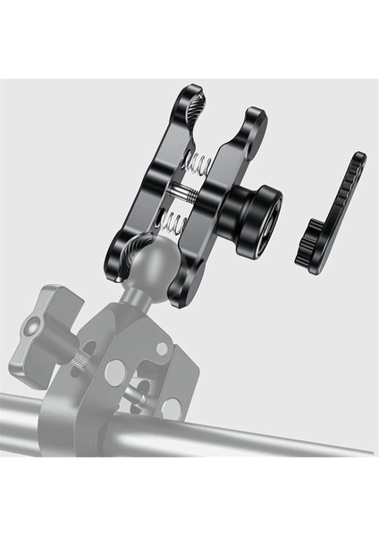 25MM Bilyalı Kafa Bisiklet Telefon Tutucu Hırsızlığa Karşı Çift Soketli Kol Alüminyum Alaşımlı Tutucu 9cm Montaj Kelepçesi (Yurt Dışından) fırsatları