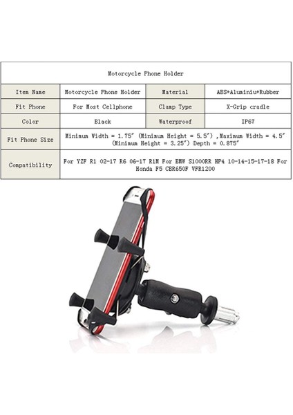 R1 R6 -S1000RR F5 CBR650F Için Ayarlanabilir Telefon Kamera Tutucu Navigasyon Tutacakları Braketi (Yurt Dışından) indirimleri