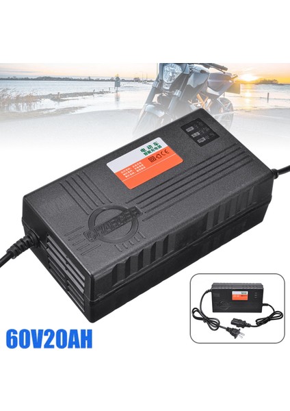 60V 20AH Akü Şarj Cihazı 6 LED Ekranlı Scooter Tekerleği Kurşun Asitli Elektrikli Bisiklet Aksesuarları (Yurt Dışından) fiyatları