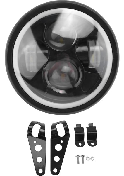 Sportster Cafe Racer Için 6,5 Inç LED Far Hilo Far Lambası Ampul Drl (Yurt Dışından)