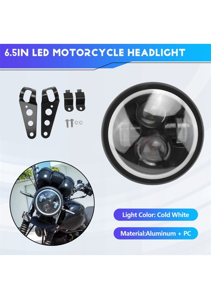 Sportster Cafe Racer Için 6,5 Inç LED Far Hilo Far Lambası Ampul Drl (Yurt Dışından) fırsatları