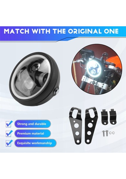 Sportster Cafe Racer Için 6,5 Inç LED Far Hilo Far Lambası Ampul Drl (Yurt Dışından) indirimleri