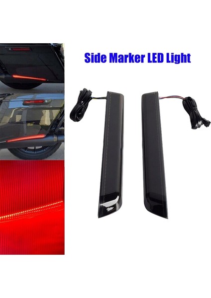 1 Çift Füme LED Eyer Çantası Yan Işaret Lambası Touring Street Glide 2014-2024 Dönüş Sinyali Fren Lambası (Yurt Dışından) modelleri