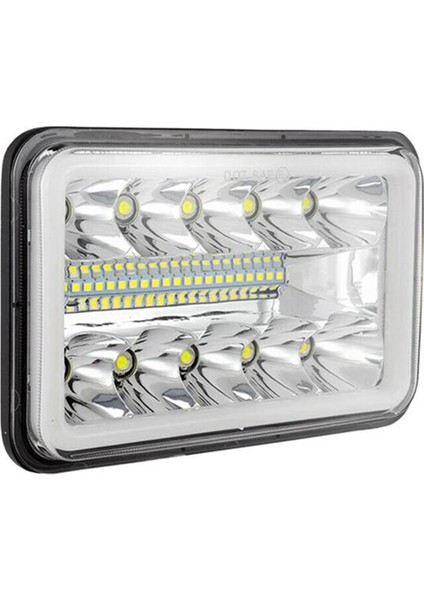 4 x 6 Inç LED Drl Ampul Kristal Şeffaf Sızdırmaz Far Farı 6x4 Kamyon Motokros Far Parçası (Yurt Dışından)