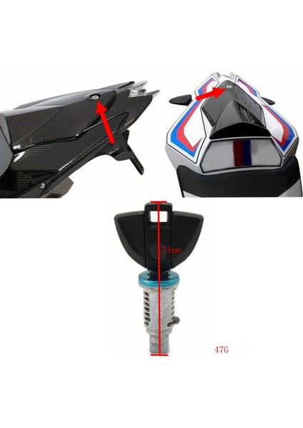 G310R G310GS F650 R850RT R850R S1000R Için Arka Yolcu Koltuğu Anahtar Kilidi Göbek Kapağı Kamburu (Yurt Dışından) modelleri