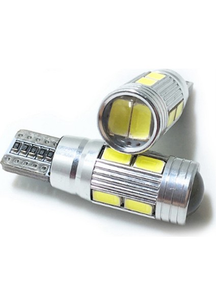 6 Adet W5W T10 12V 6000K 5630 10 Smd Araba LED Ampul Canbus Plaka Takoz Yan Dönüş Sinyal Lambası Süper Parlak Beyaz (Yurt Dışından) modelleri