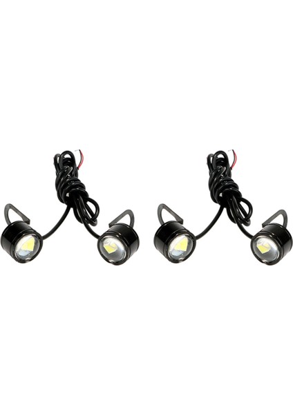 4 Adet Beyaz LED Far Spot Işığı Gündüz Farı Lambası (Yurt Dışından)