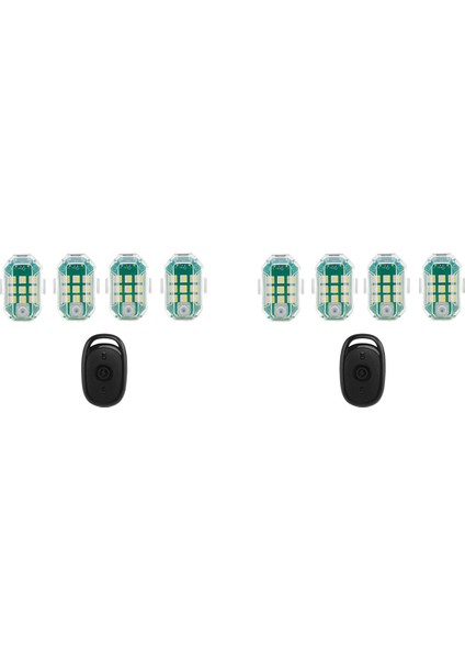 Uzaktan Kumandalı 8 Adet Kablosuz Flaş Işığı, 7 Renk USB Şarj Edilebilir Yüksek Parlaklıkta Araba Için Flaşör (Yurt Dışından)