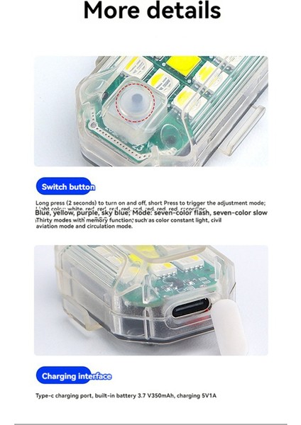Uzaktan Kumandalı 8 Adet Kablosuz Flaş Işığı, 7 Renk USB Şarj Edilebilir Yüksek Parlaklıkta Araba Için Flaşör (Yurt Dışından) modelleri
